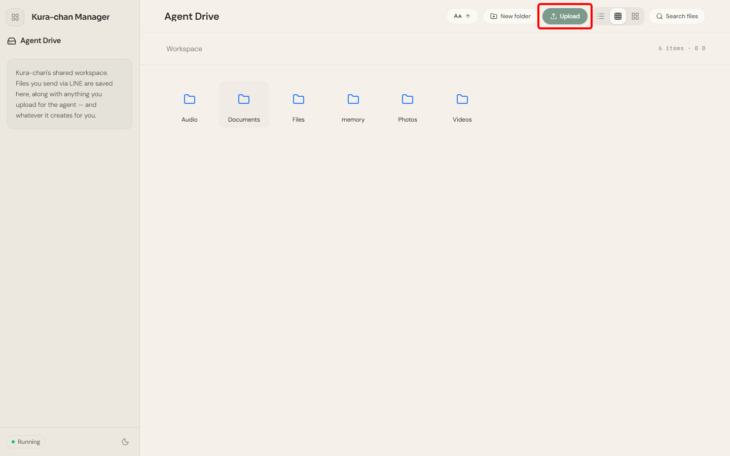 Agent Drive: upload